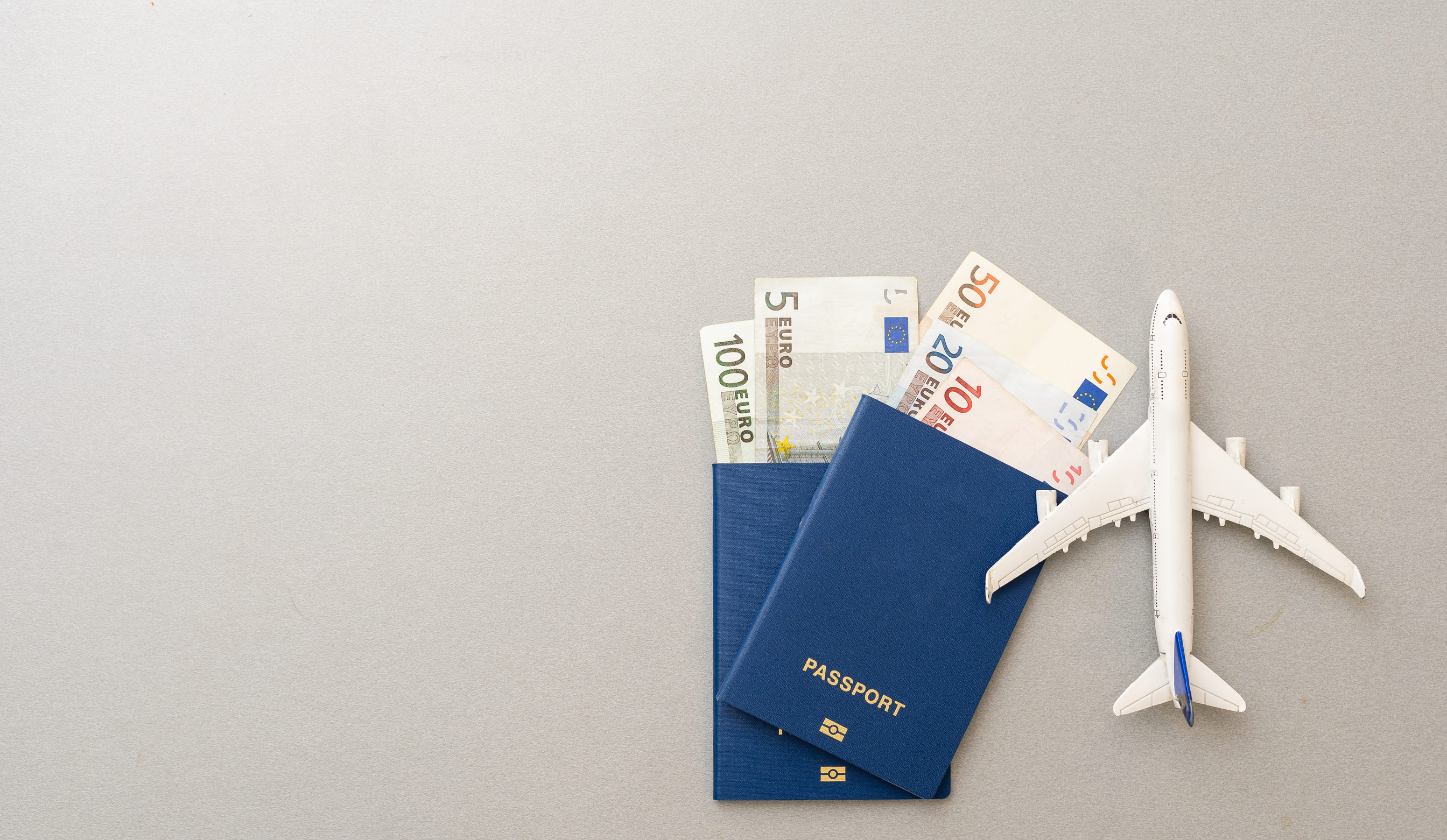 Passport with Travel Essentials