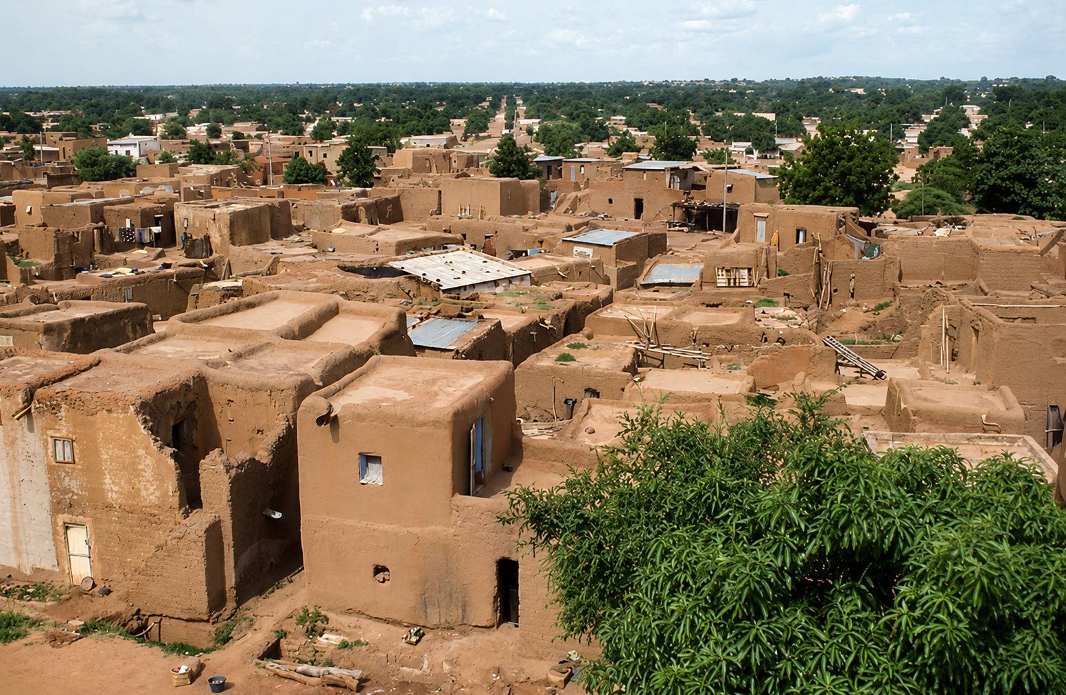 Traditional Mud Brick Houses In Bobo Dioulassos Old Quarter