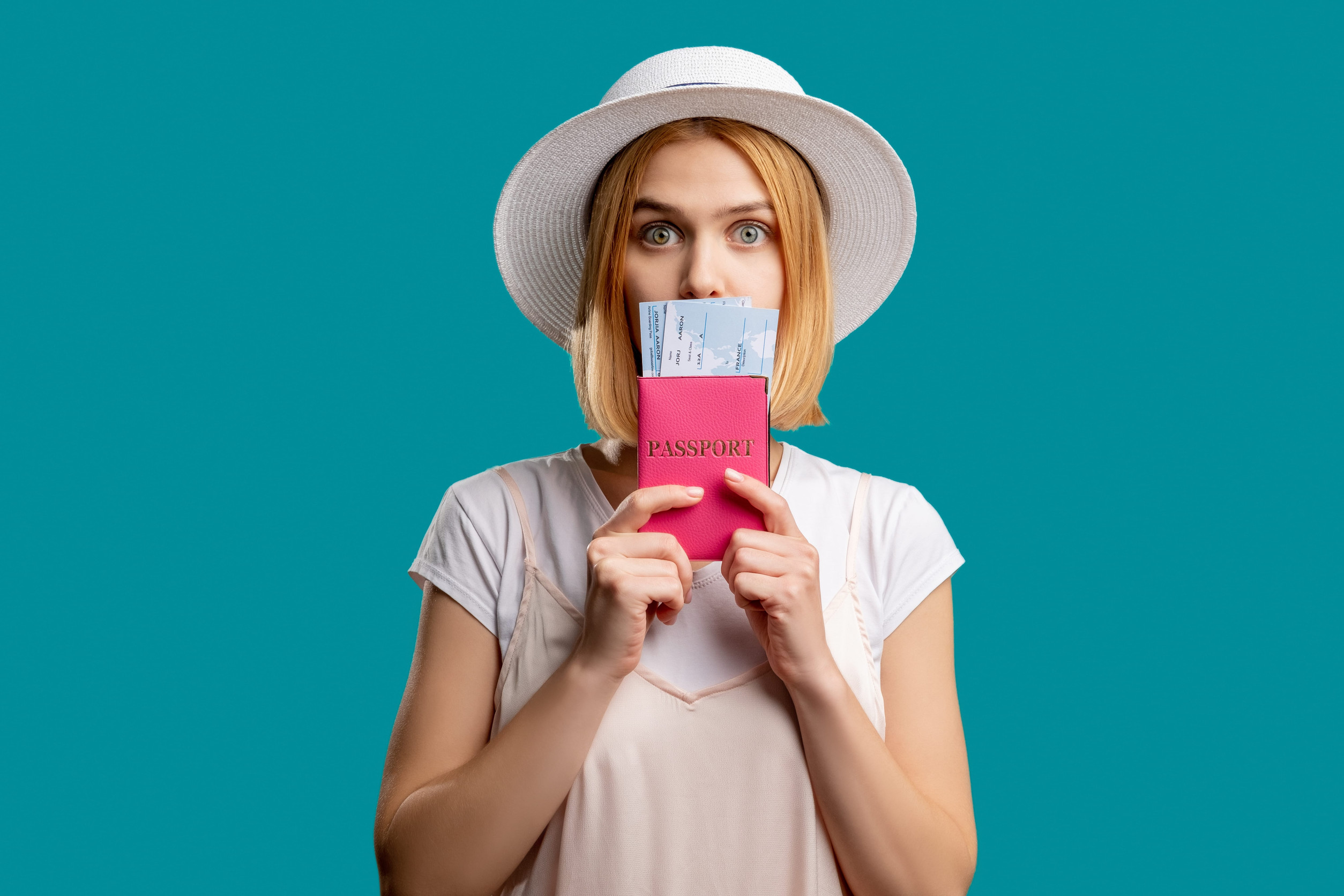Worried Traveler with Passport